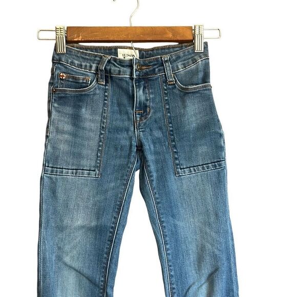 Hudson Jeans Girl's Size 10 Blue Denim Utility Pockets Frayed Hem - Picture 2 of 8